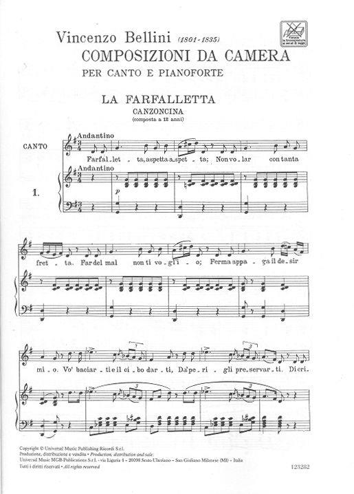 15 Composizioni Da Camera - Per canto e pianoforte - soprán a klavír